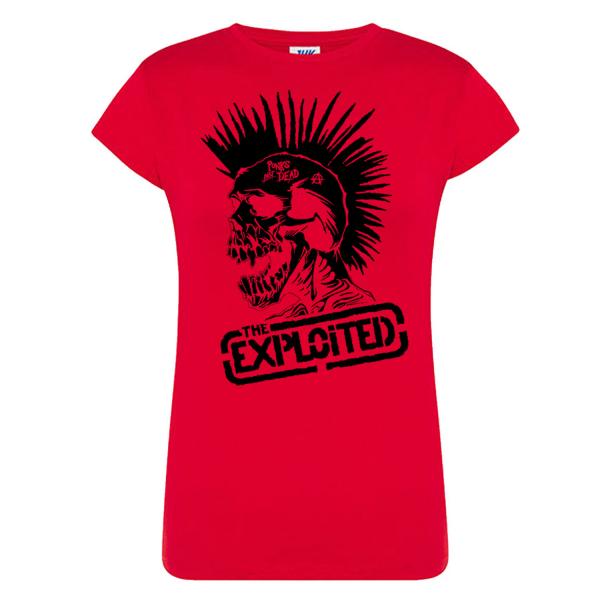 The Exploited - Girl-Shirt - Punk is not dead [red]